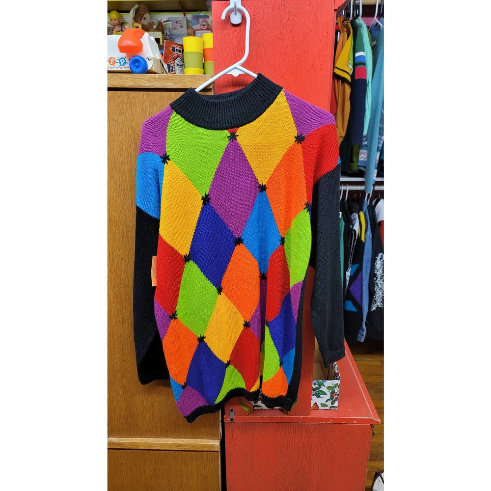 L/XL vintage 90s multicolored sweater by Santoria
